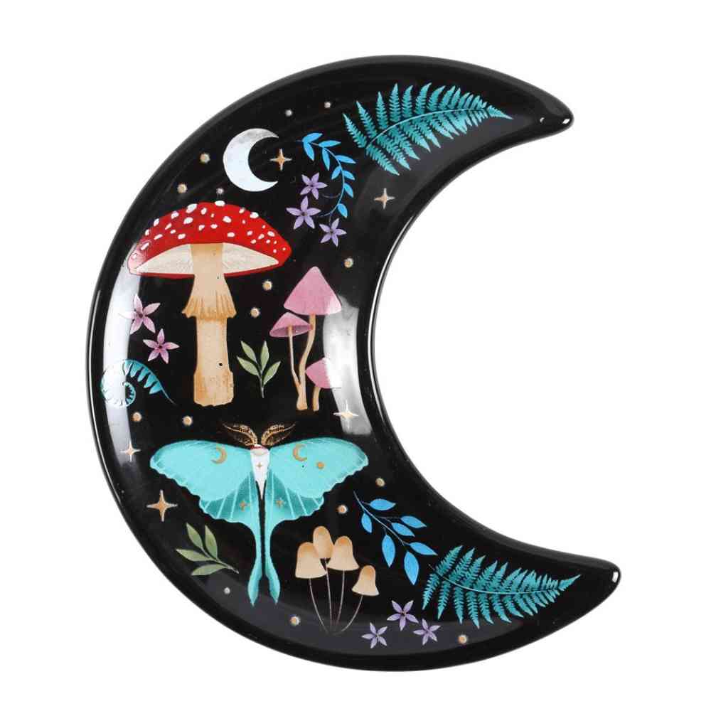 Something Different - Crescent Moon Dark Forest Print Schmuckschale - Mehrfarben